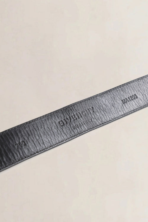 Givenchy Black Leather Quilted Belt
