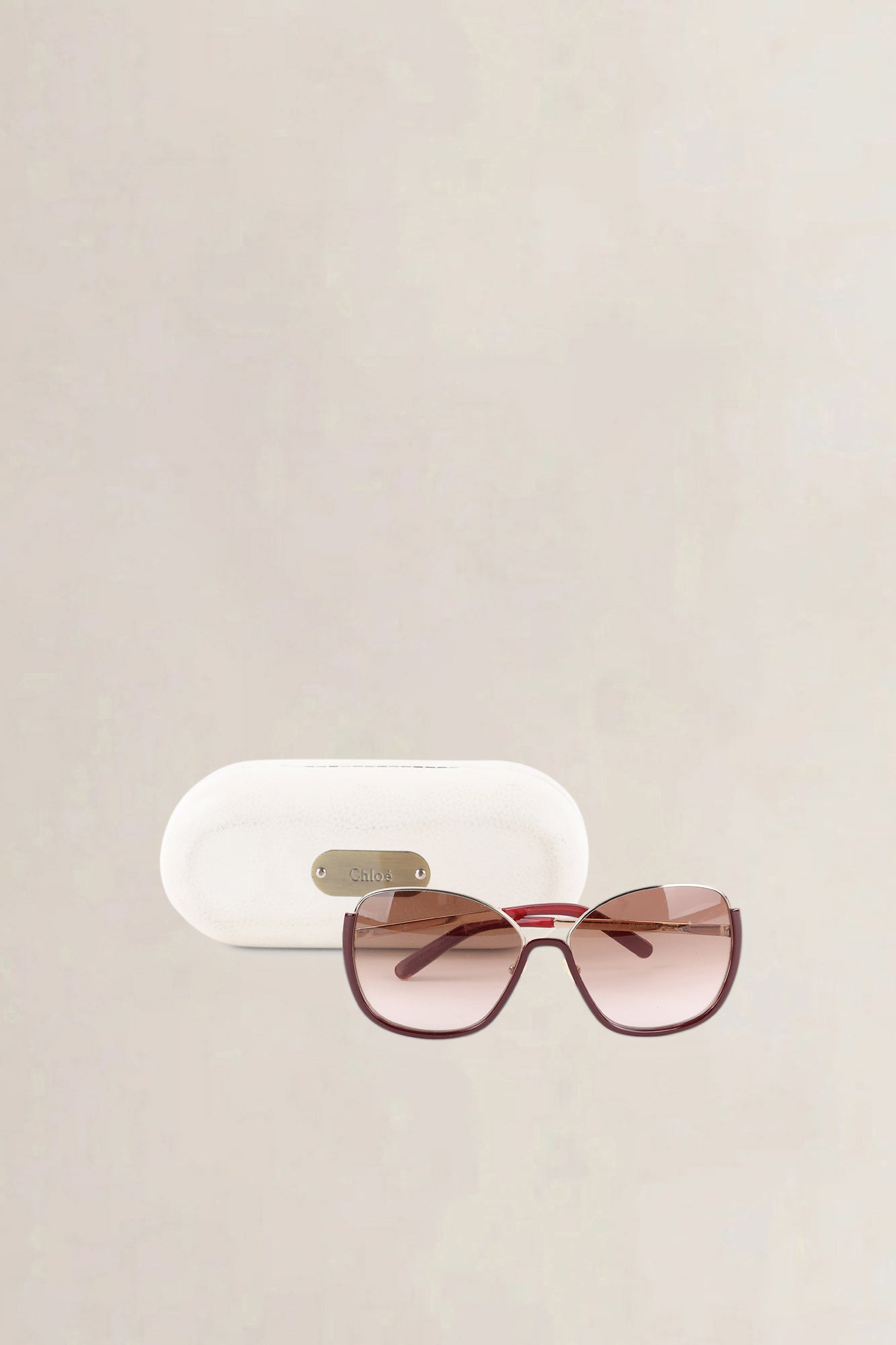 Chloé Burgundy Oversized Sunglasses — preloved