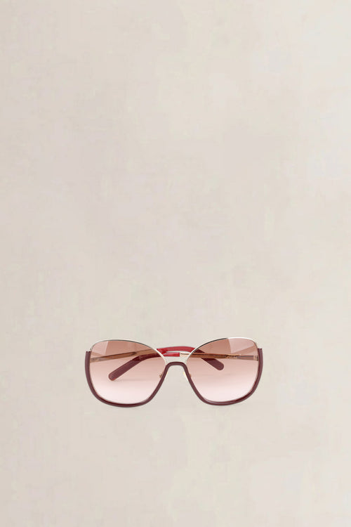 Chloé Burgundy Oversized Sunglasses