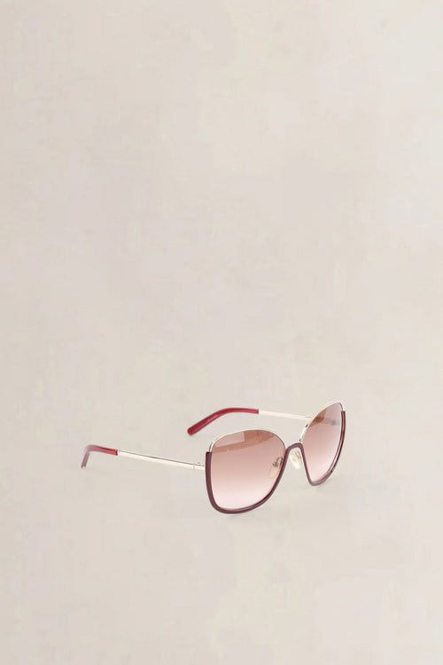 Chloé Burgundy Oversized Sunglasses