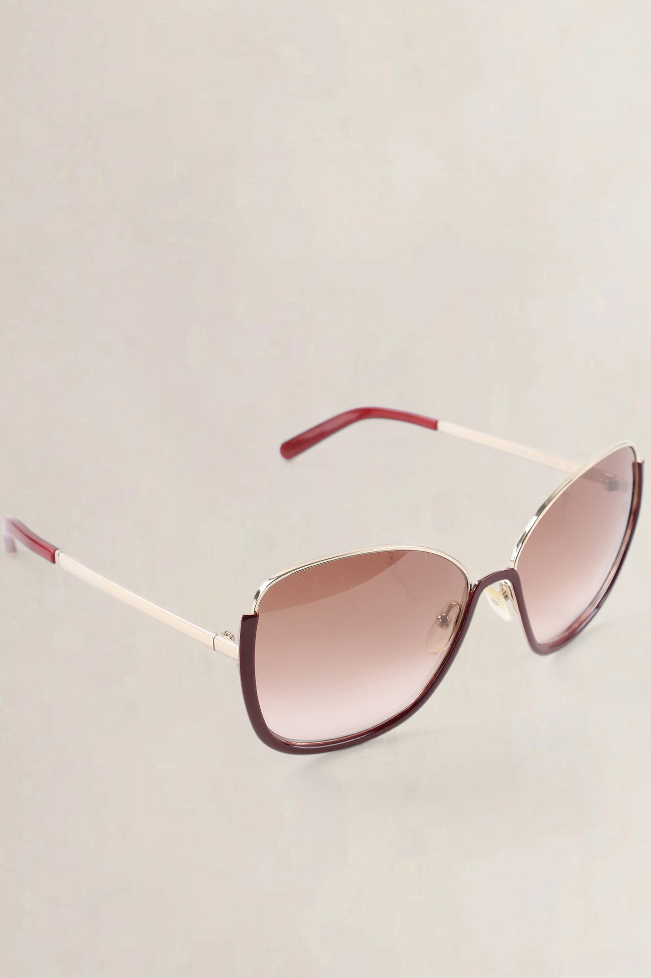 Chloé Burgundy Oversized Sunglasses