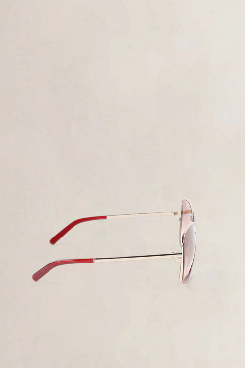 Chloé Burgundy Oversized Sunglasses