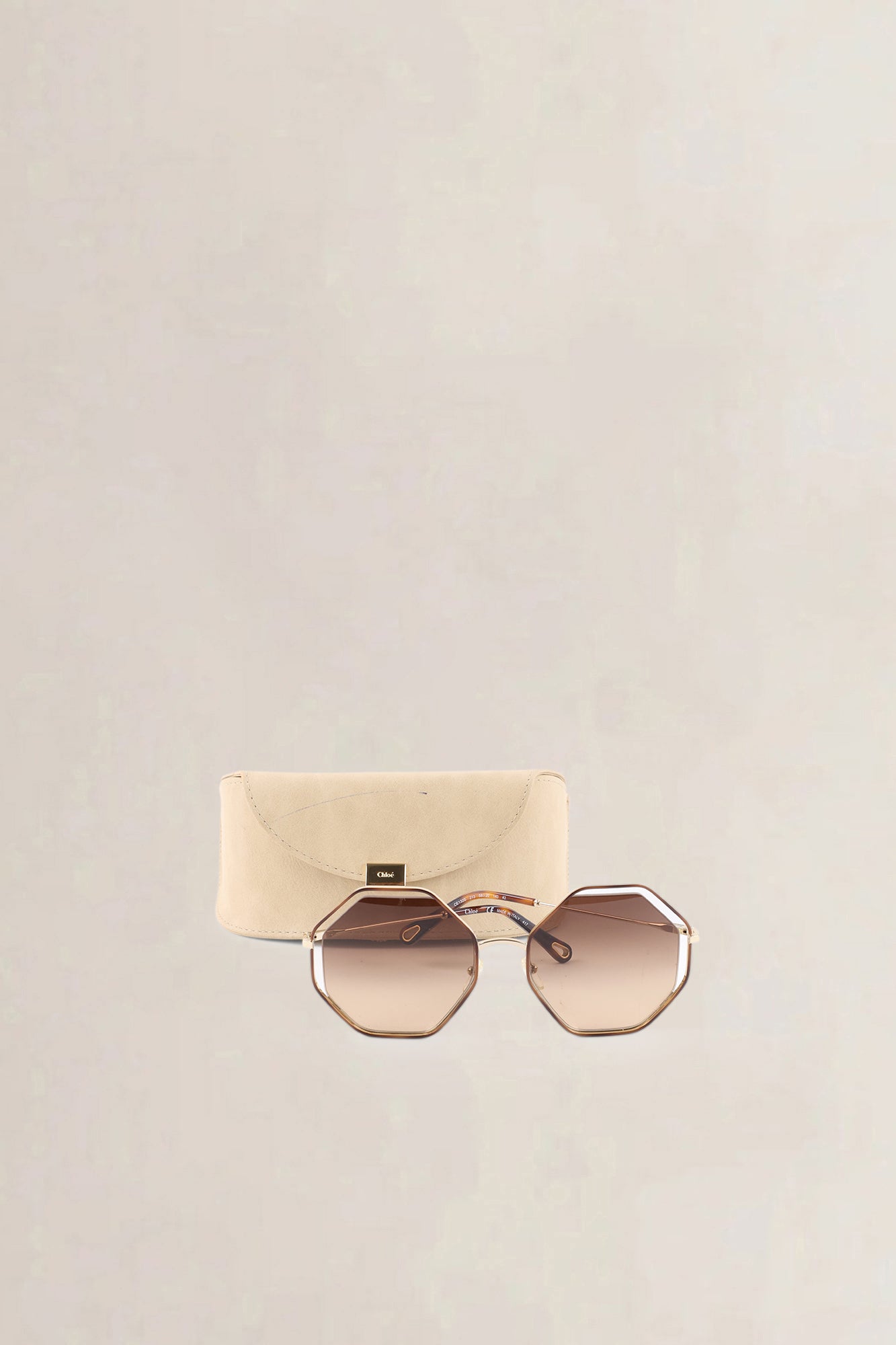 Chloé Poppy Havana Hexagonal Sunglasses — preloved