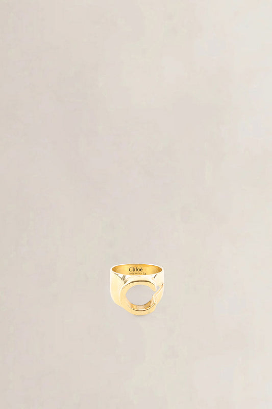 Chloé Gold Logo Ring — preloved