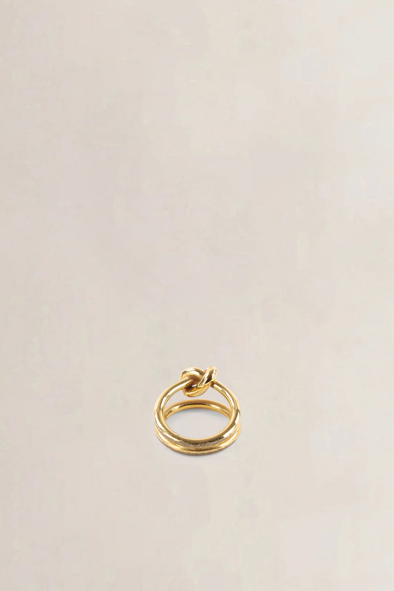 Celine Gold Tone Knot Ring