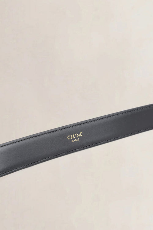 Celine Black Triomphe Belt