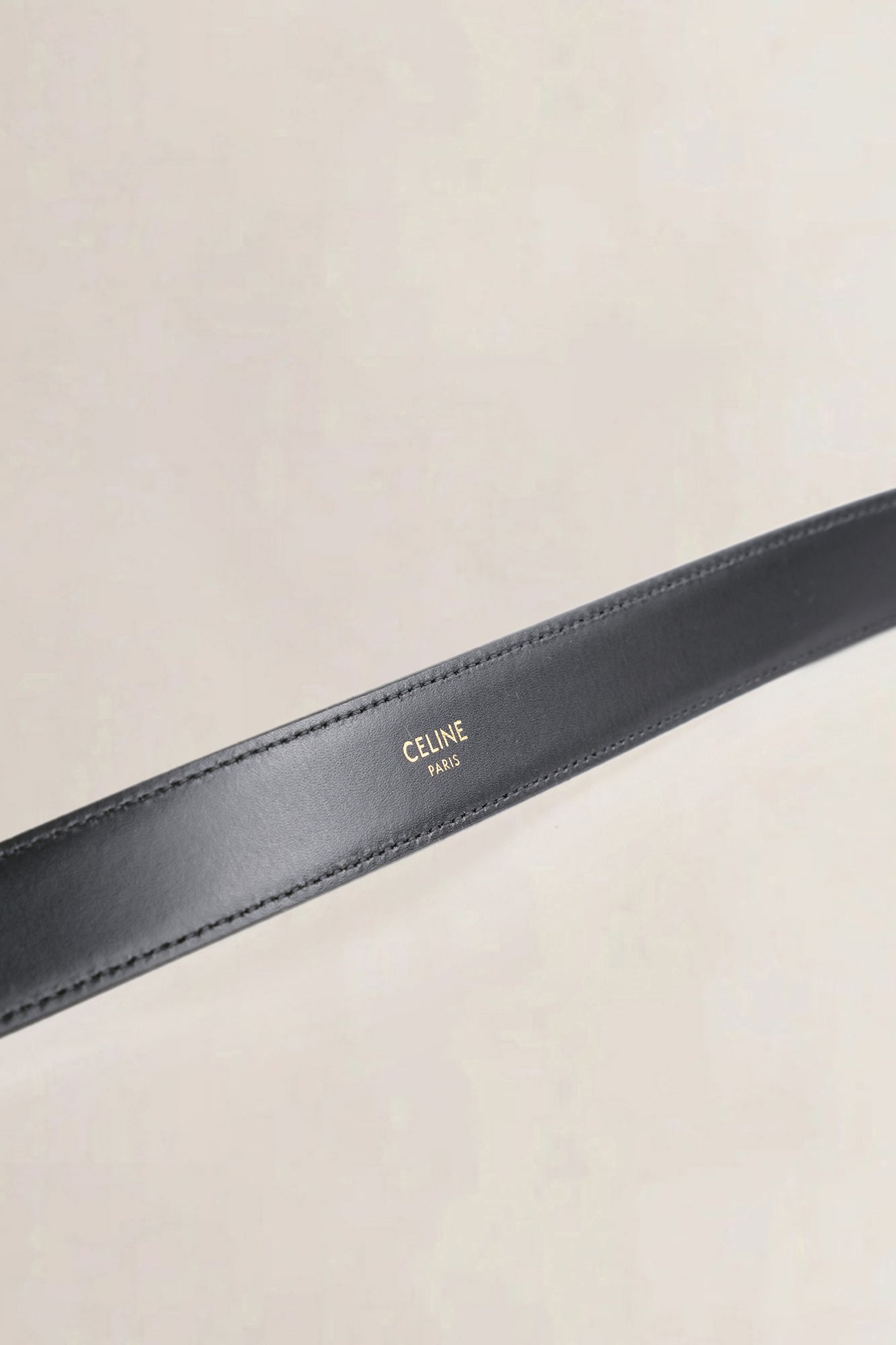 Céline Black Triomphe Belt