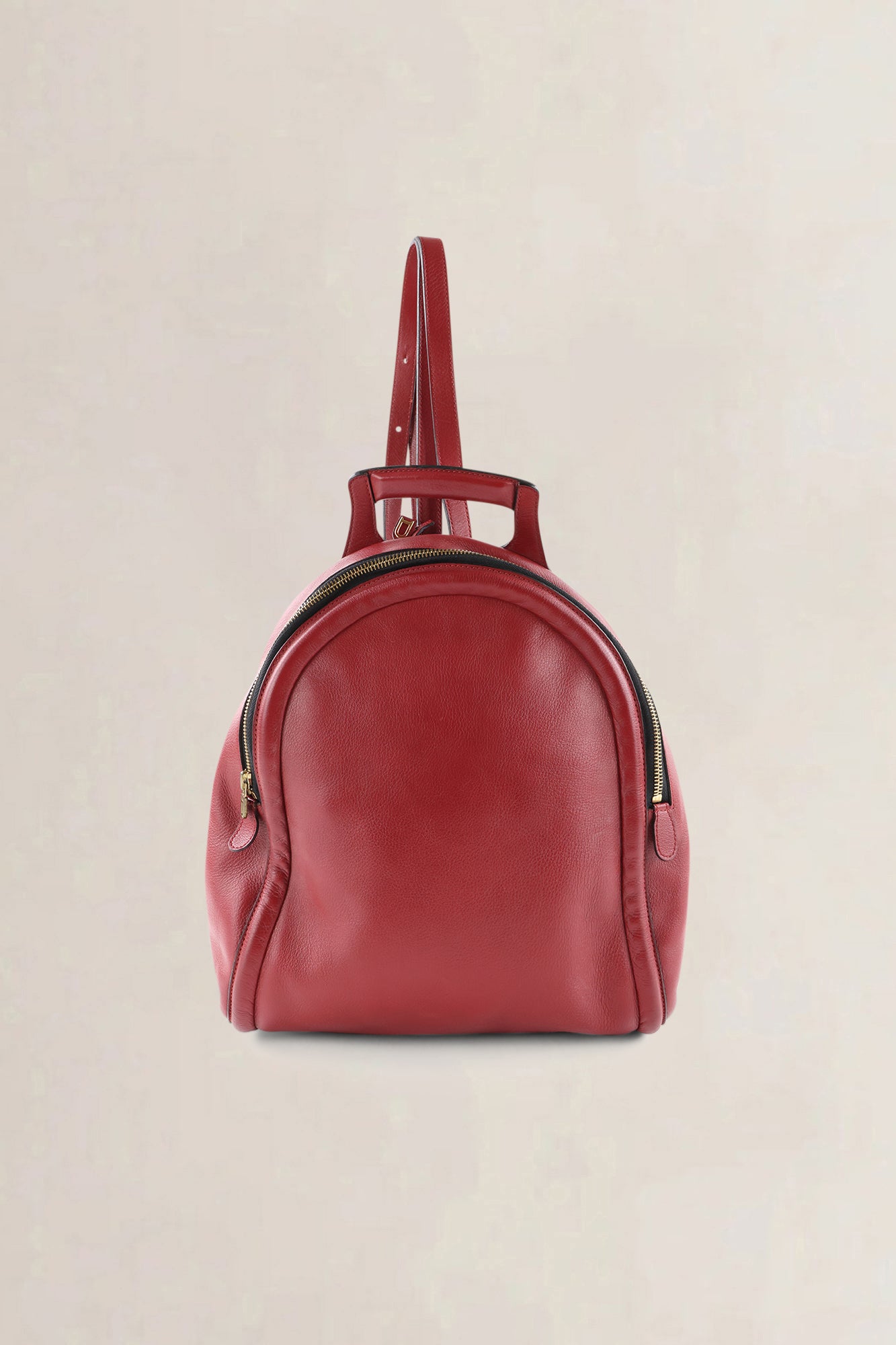 Delvaux Rosso Leather Corcovado Backpack
