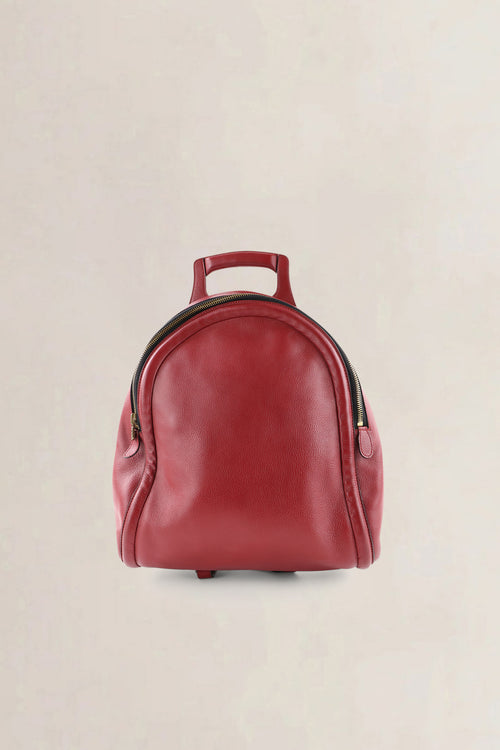 Delvaux Rosso Leather Corcovado Backpack