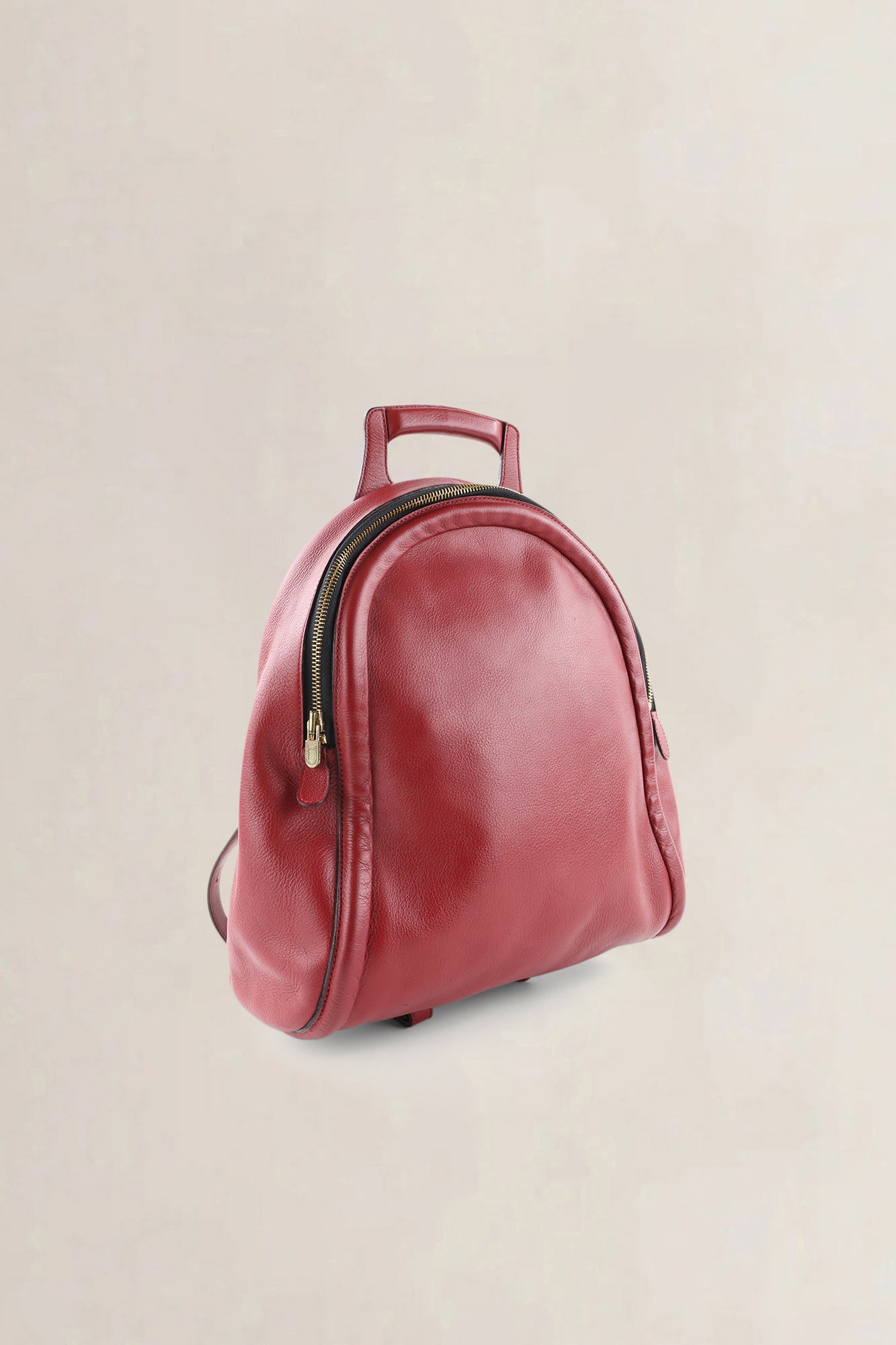 Delvaux Rosso Leather Corcovado Backpack