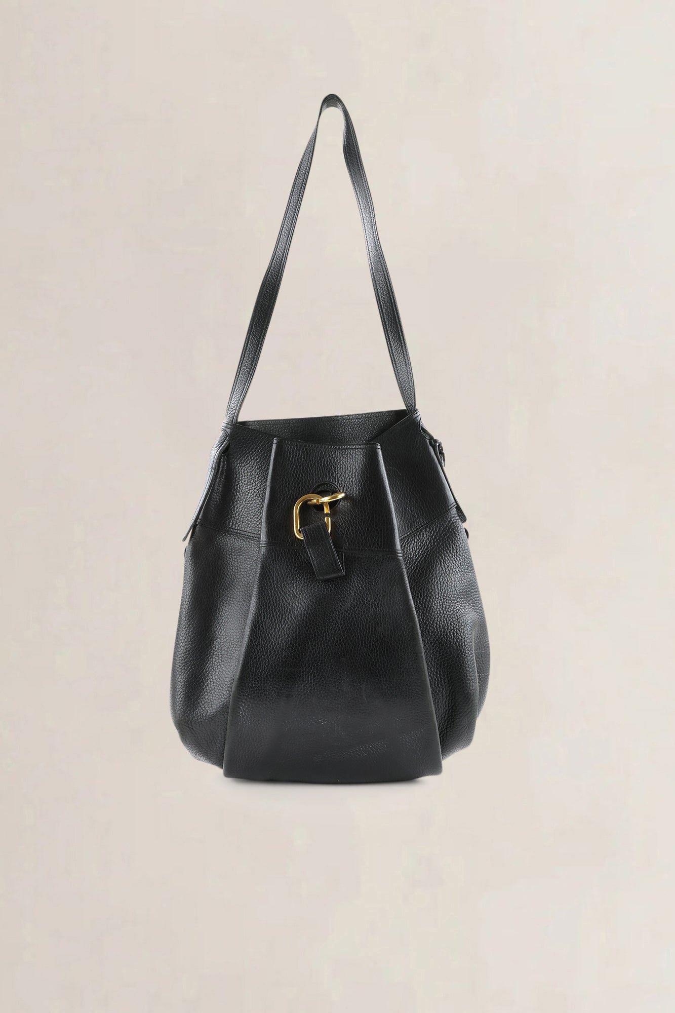 Delvaux Black Leather Faust Shoulder Bag