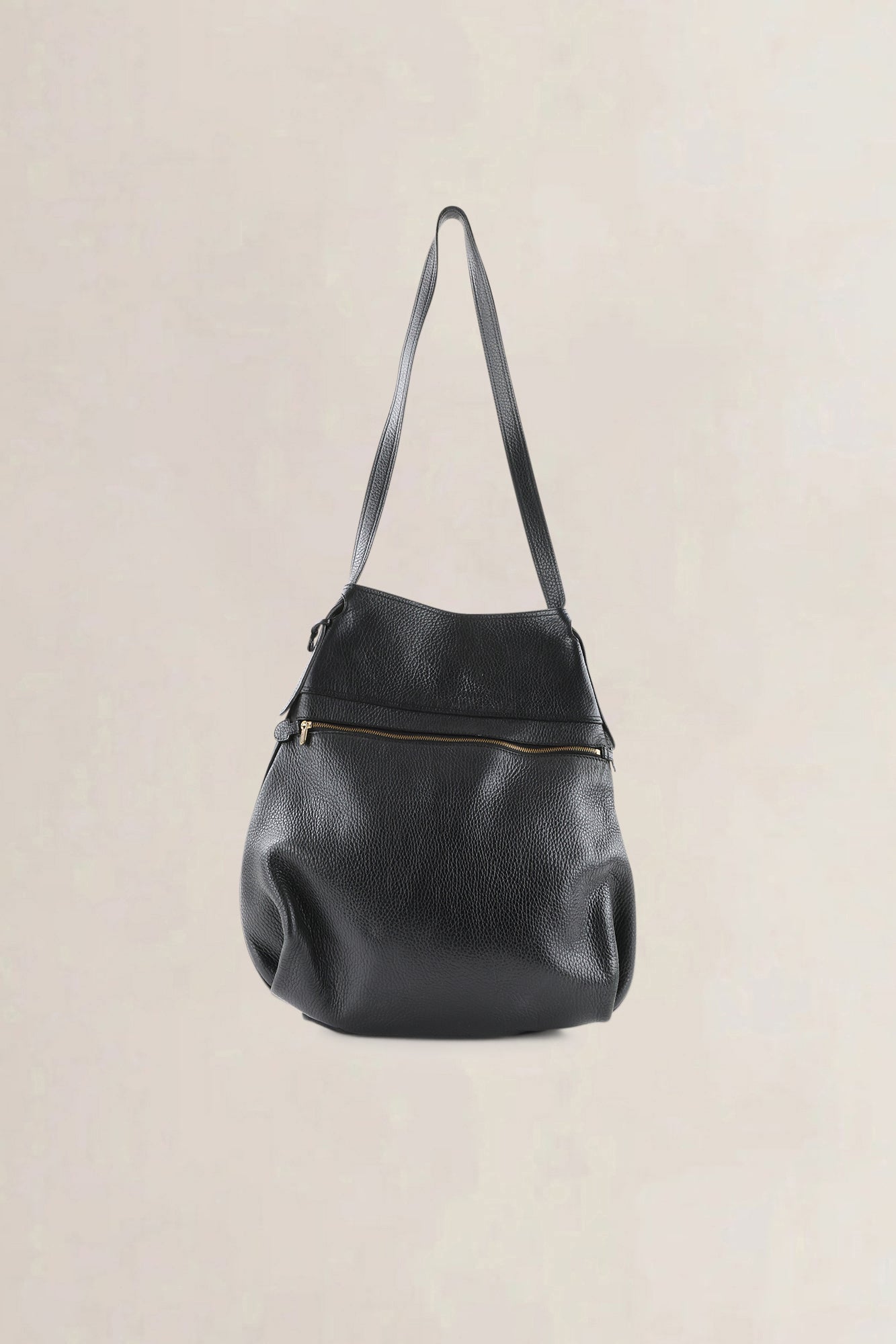 Delvaux Black Leather Faust Shoulder Bag
