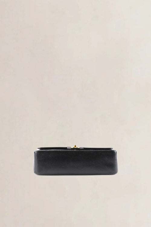 Chanel Vintage Classic Black Lambskin Double Flap Shoulder Bag