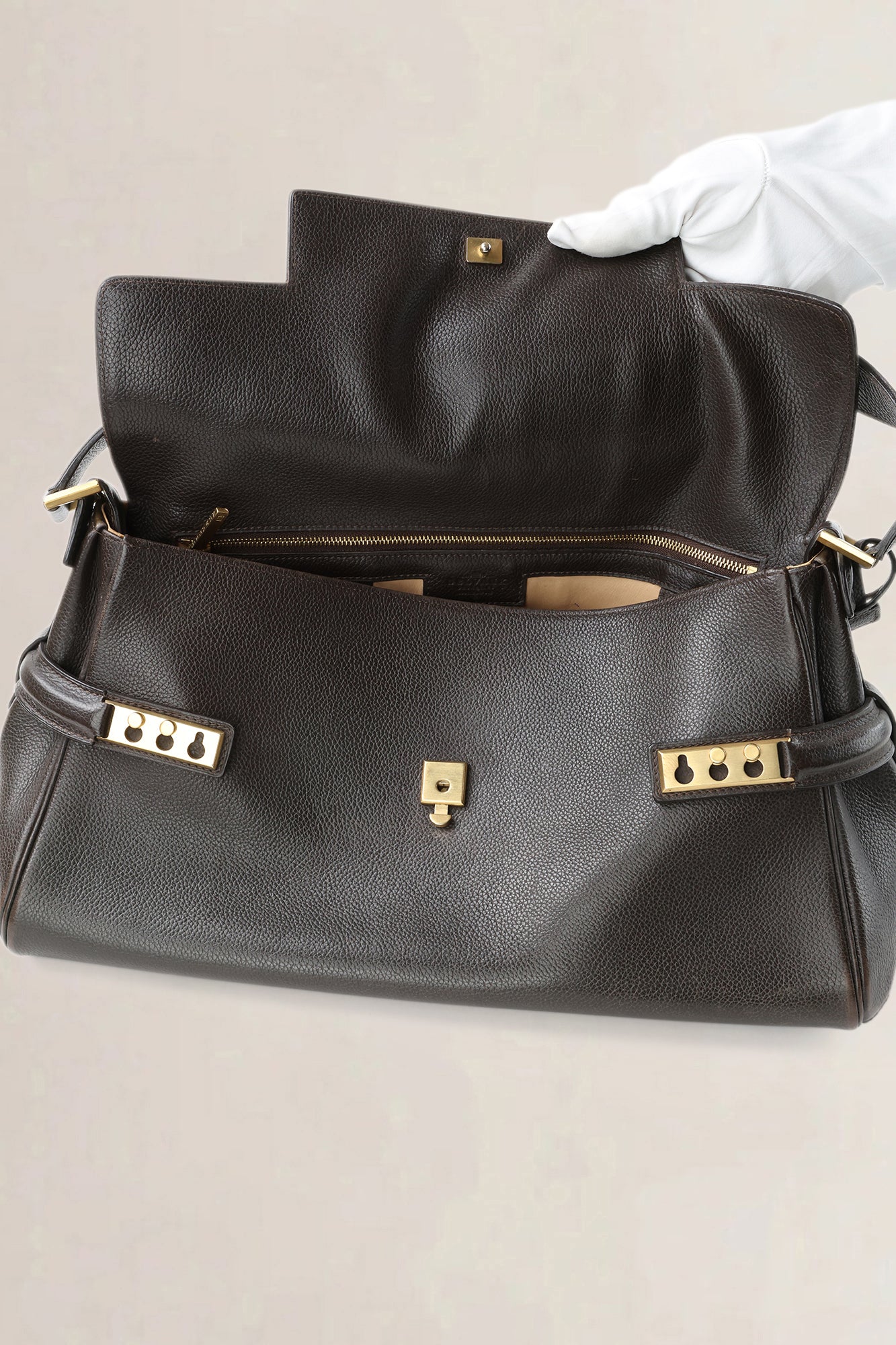 Delvaux Brown Tempête Epaule Shoulder Bag
