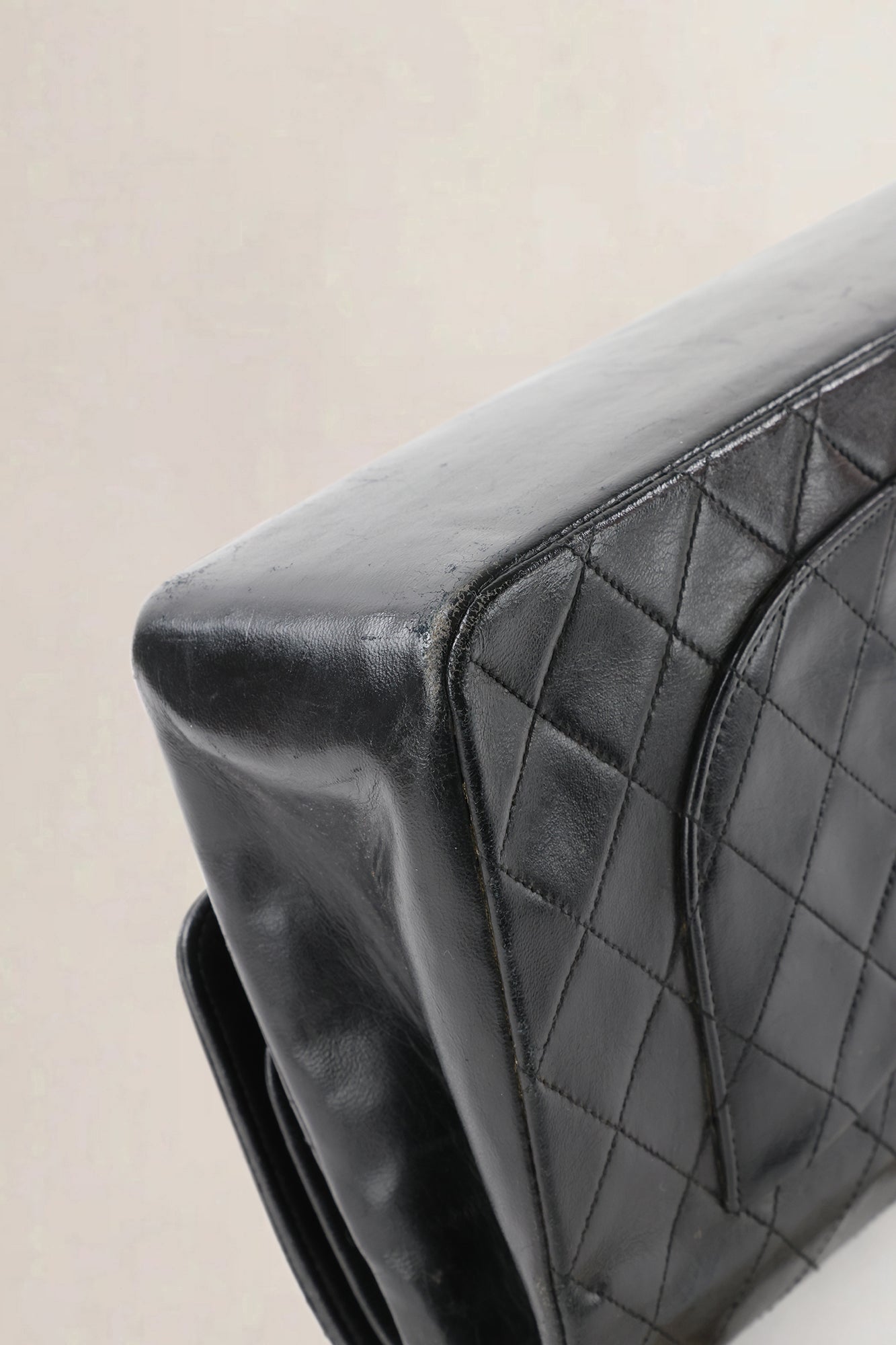 Chanel Vintage Classic Black Lambskin Double Flap Shoulder Bag