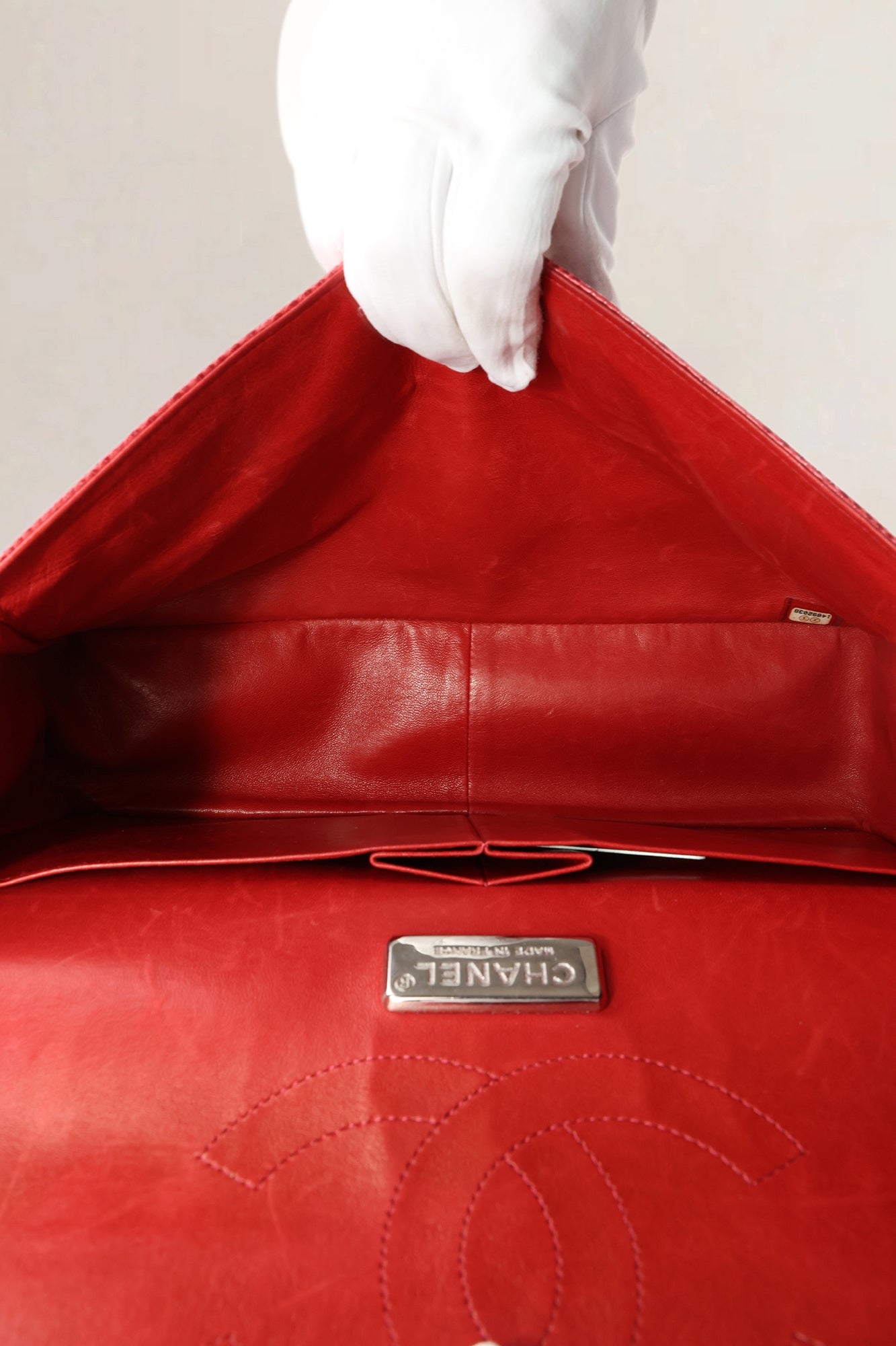 Chanel Pink Quilted Lizard Embossed Leather Jumbo Classic Double Flap Bag
