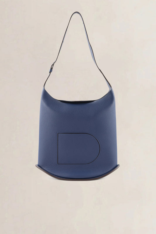 Delvaux Le Pin Hobo MM blue Taurillon — preloved