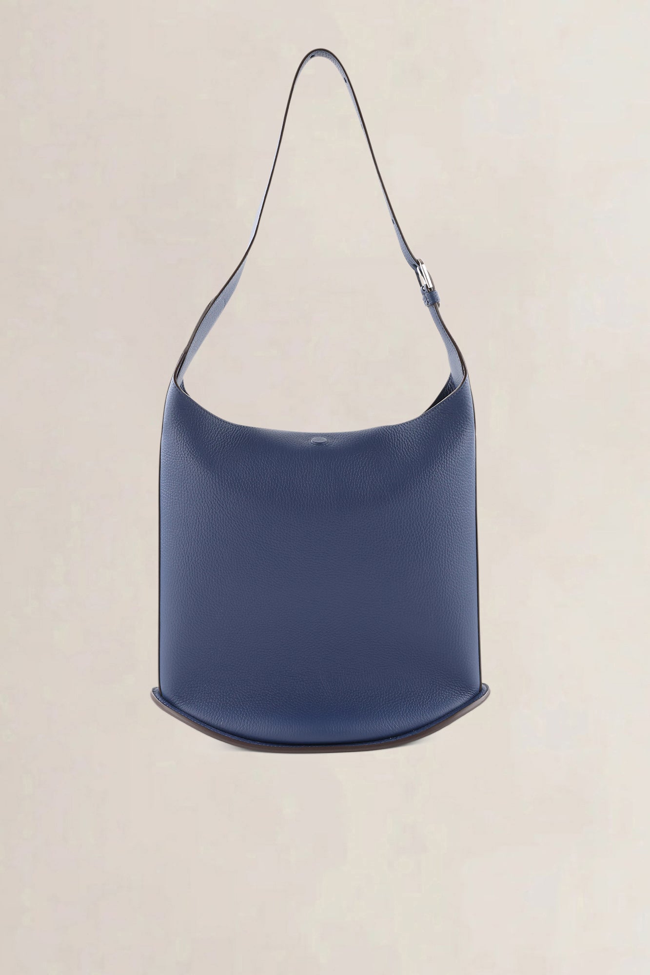 Delvaux Blue Taurillon Soft Leather Le Pin Hobo MM Crossbody Bag