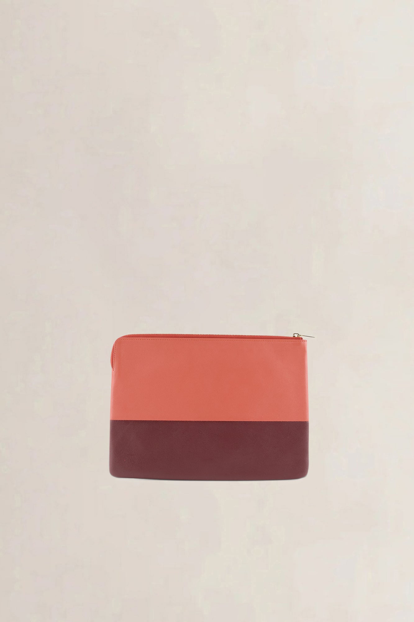 Celine Burgundy & Pink Bicolor Leather Pouch