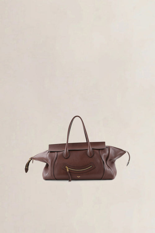 Céline Brown Smile Luggage Shoulder Bag