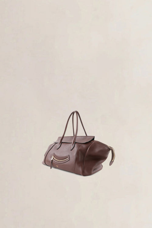 Céline Brown Smile Luggage Shoulder Bag