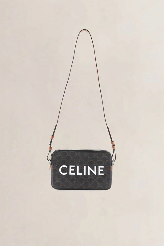 Celine Brown Triomphe Canvas Medium Messenger Bag
