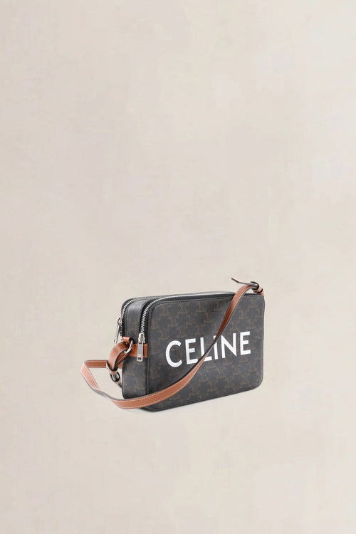 Celine Brown Triomphe Canvas Medium Messenger Bag