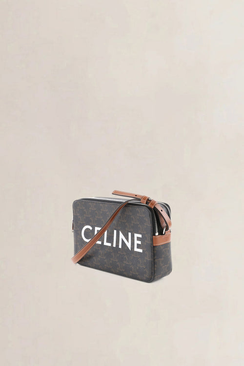 Celine Brown Triomphe Canvas Medium Messenger Bag