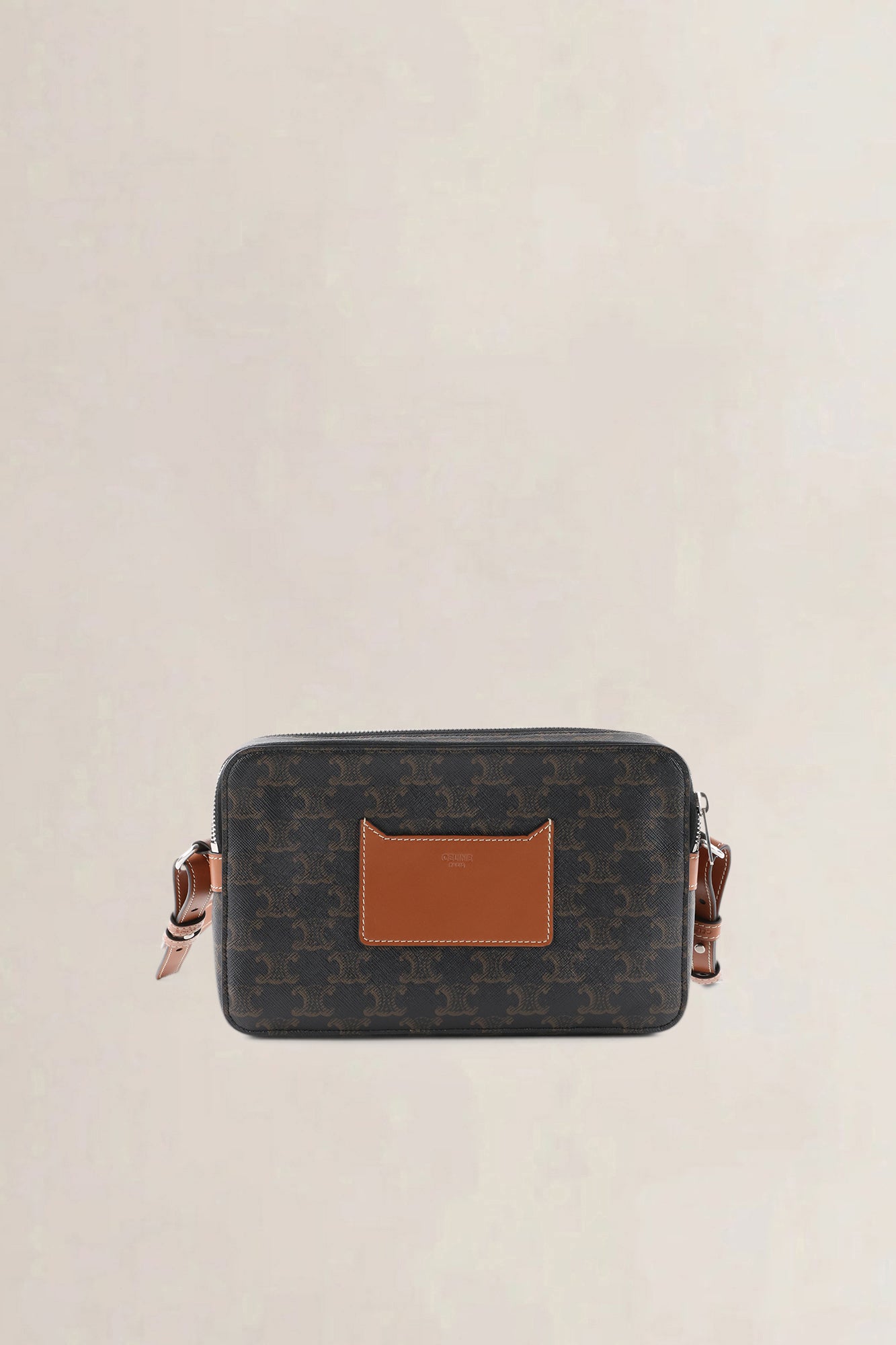 Celine Brown Triomphe Canvas Medium Messenger Bag