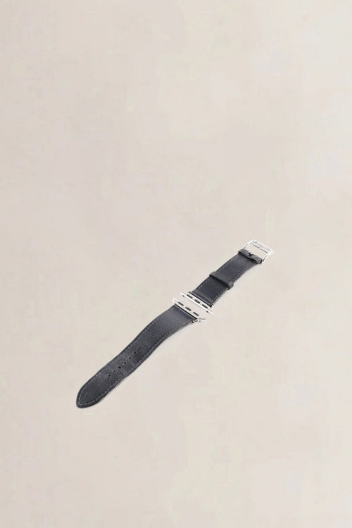 Hermès Dark Blue Leather Apple Watch Single Tour Strap