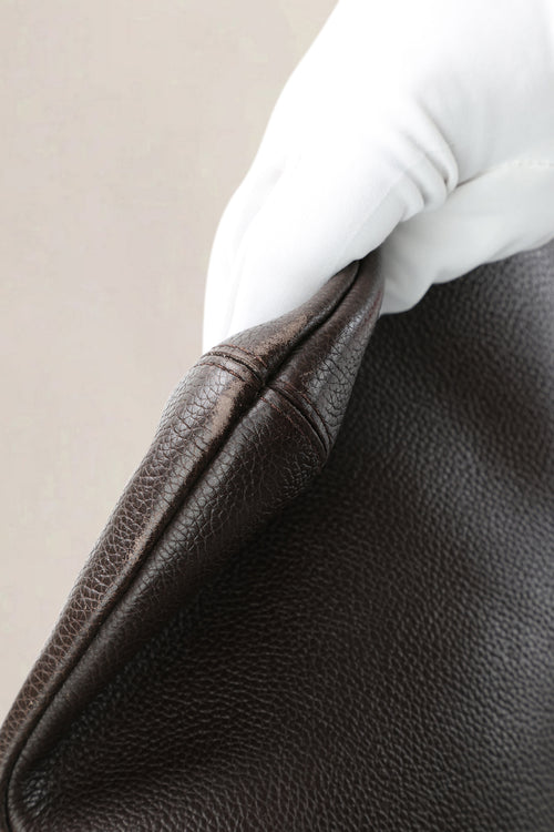 Delvaux Dark Brown Jumping Calf Le Louise Baudrier Crossbody Bag