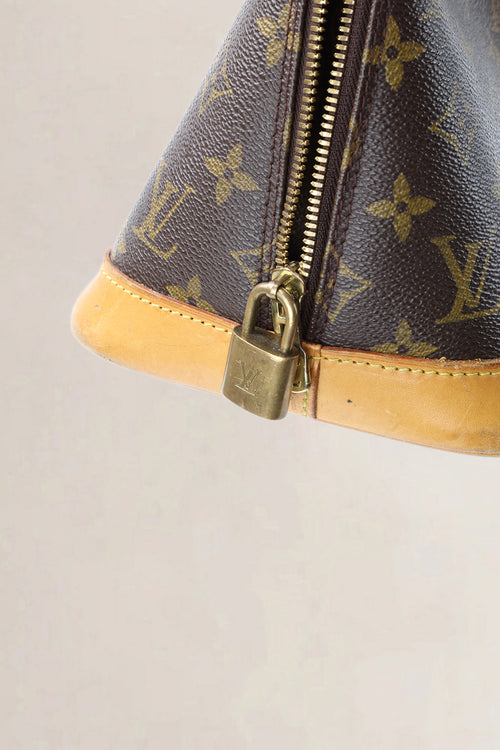 Louis Vuitton Brown Monogram Alma Top Handle Bag