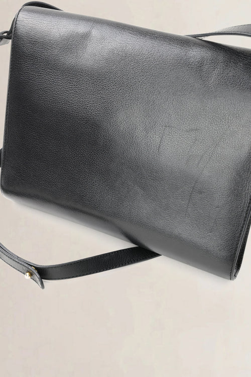 Delvaux Black Leather Romeo Crossbody Bag
