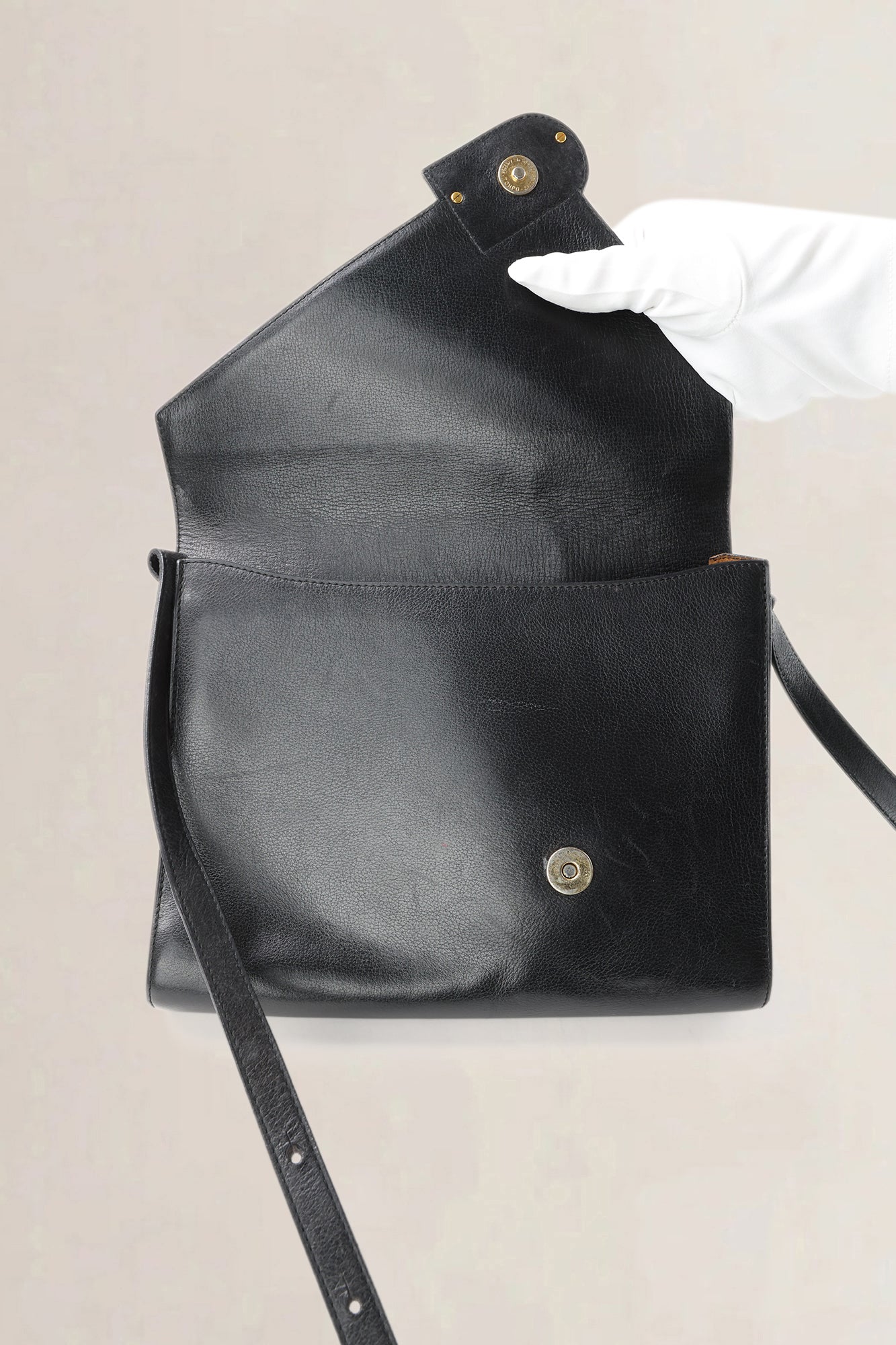 Delvaux Black Leather Romeo Crossbody Bag