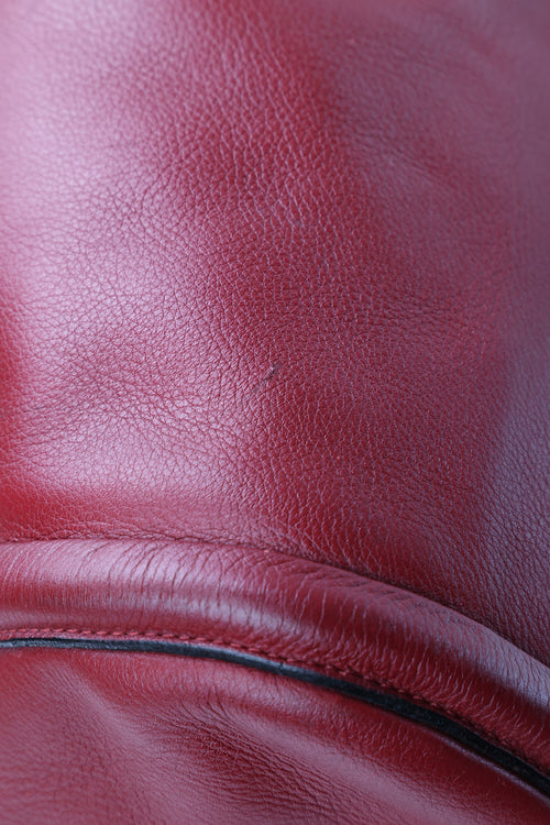 Delvaux Rosso Leather Corcovado Backpack