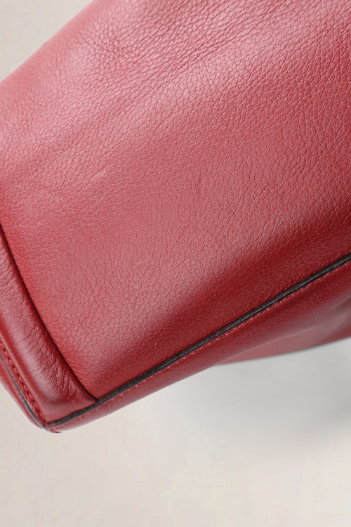 Delvaux Rosso Leather Corcovado Backpack