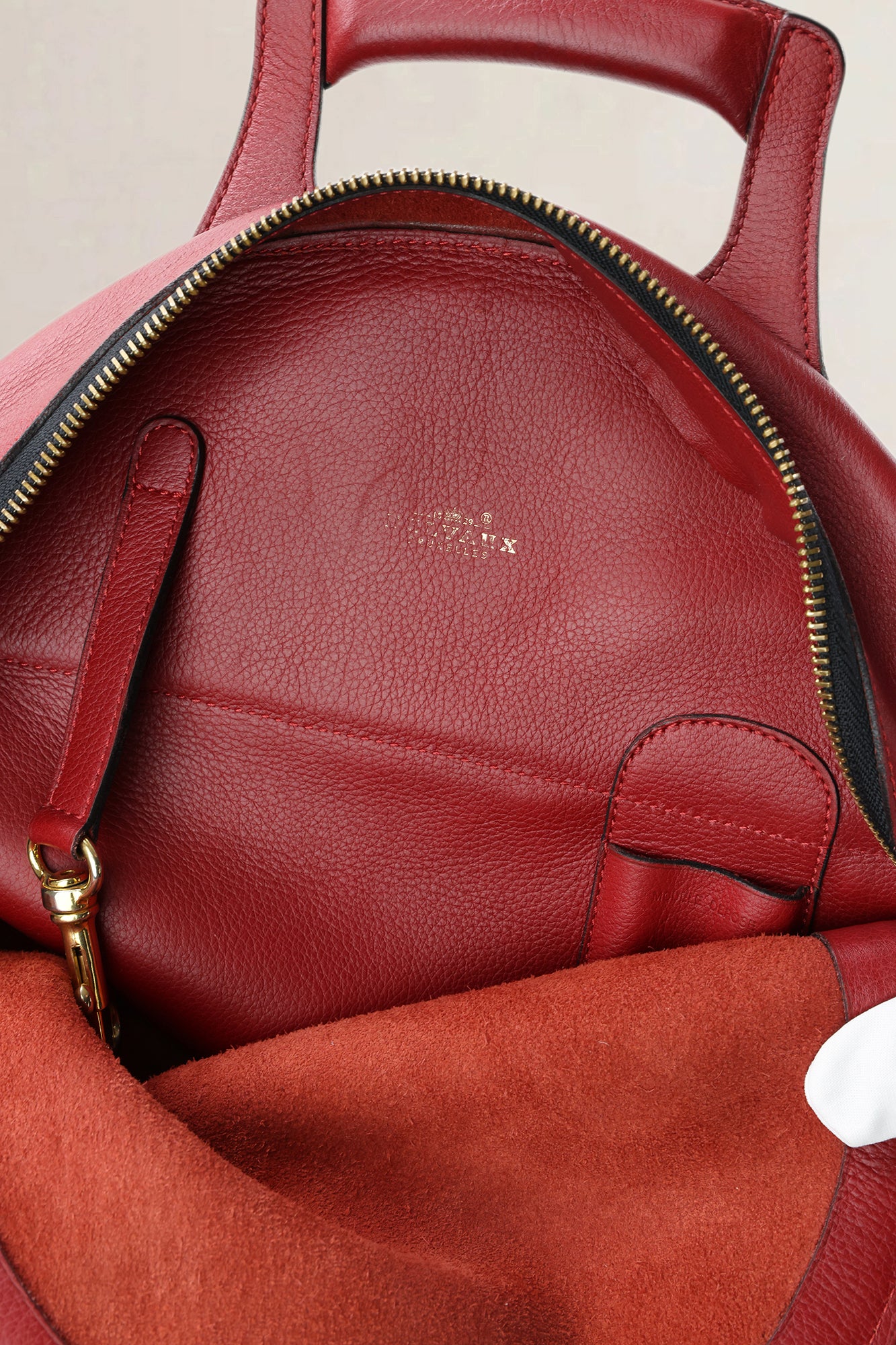 Delvaux Corcovado rosso leather — preloved