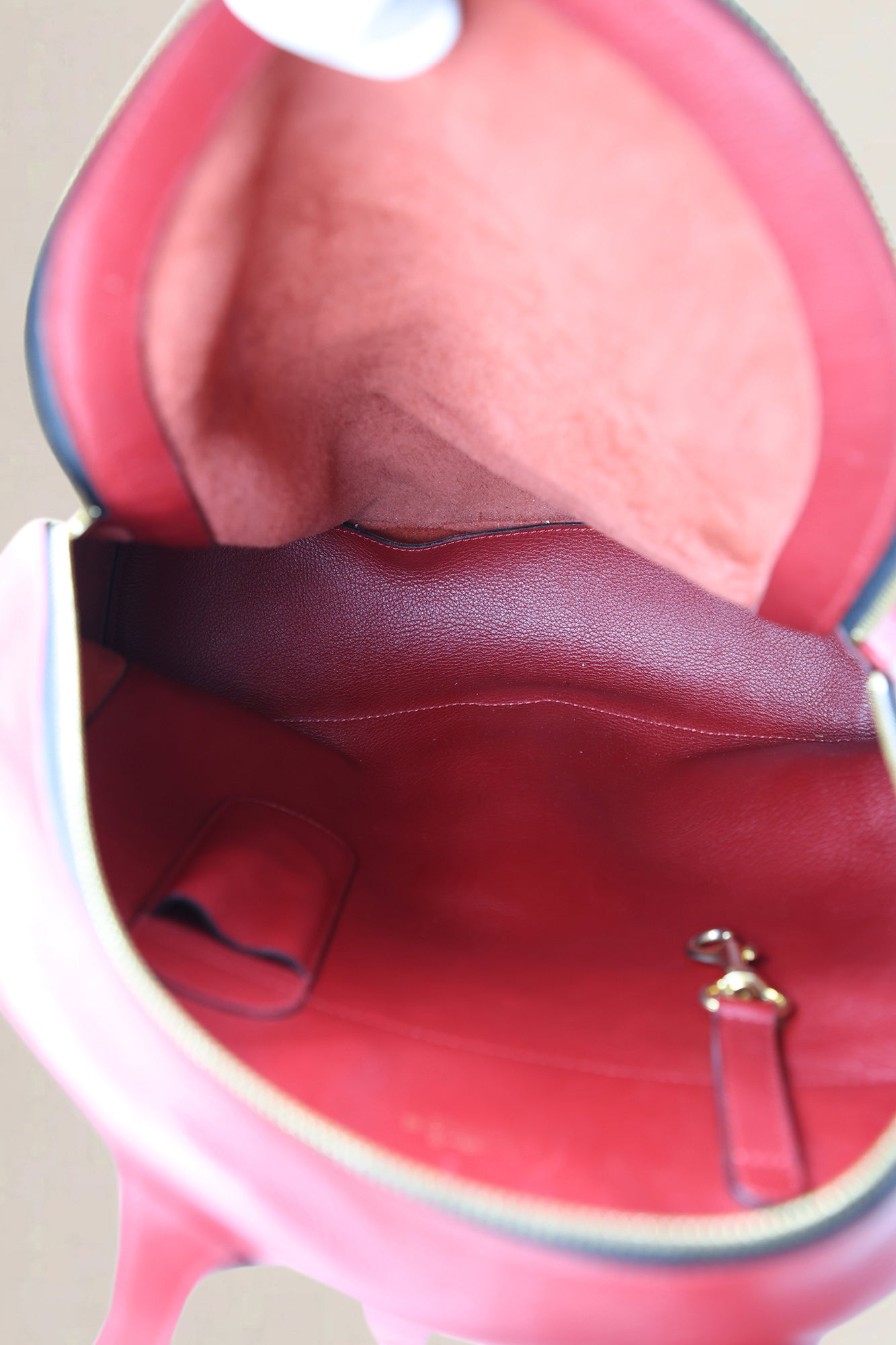 Delvaux Rosso Leather Corcovado Backpack