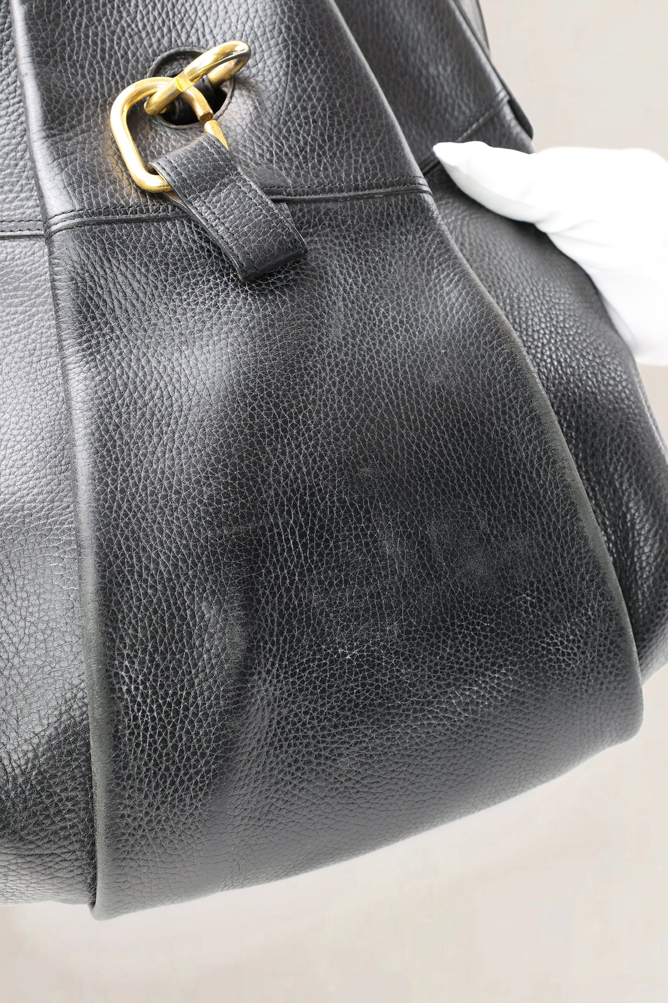 Delvaux Black Leather Faust Shoulder Bag