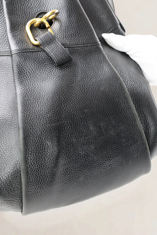 Delvaux Black Leather Faust Shoulder Bag