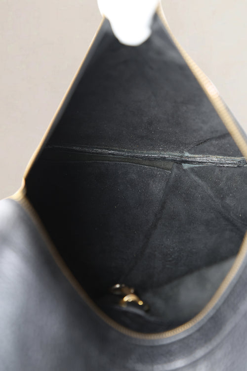 Delvaux Black Leather Faust Shoulder Bag