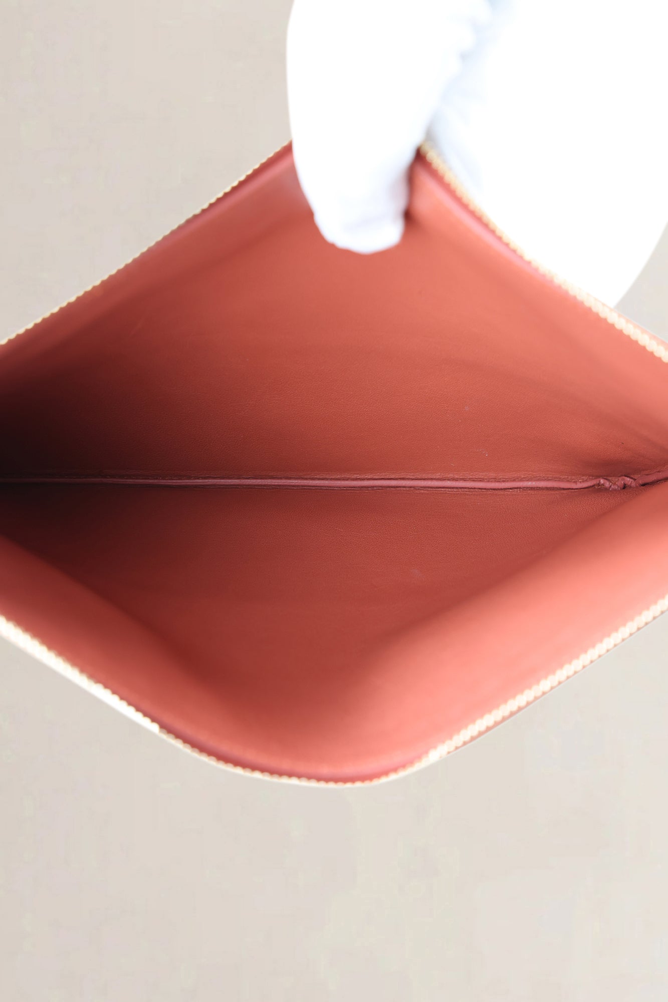 Celine Burgundy & Pink Bicolor Leather Pouch