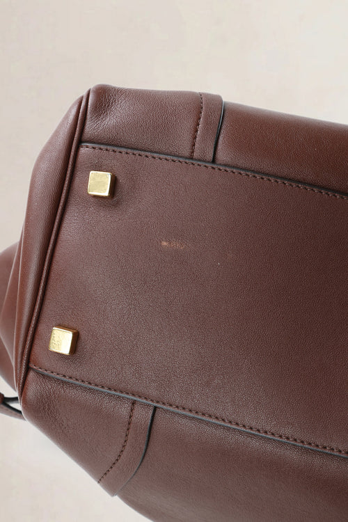 Céline Brown Smile Luggage Shoulder Bag