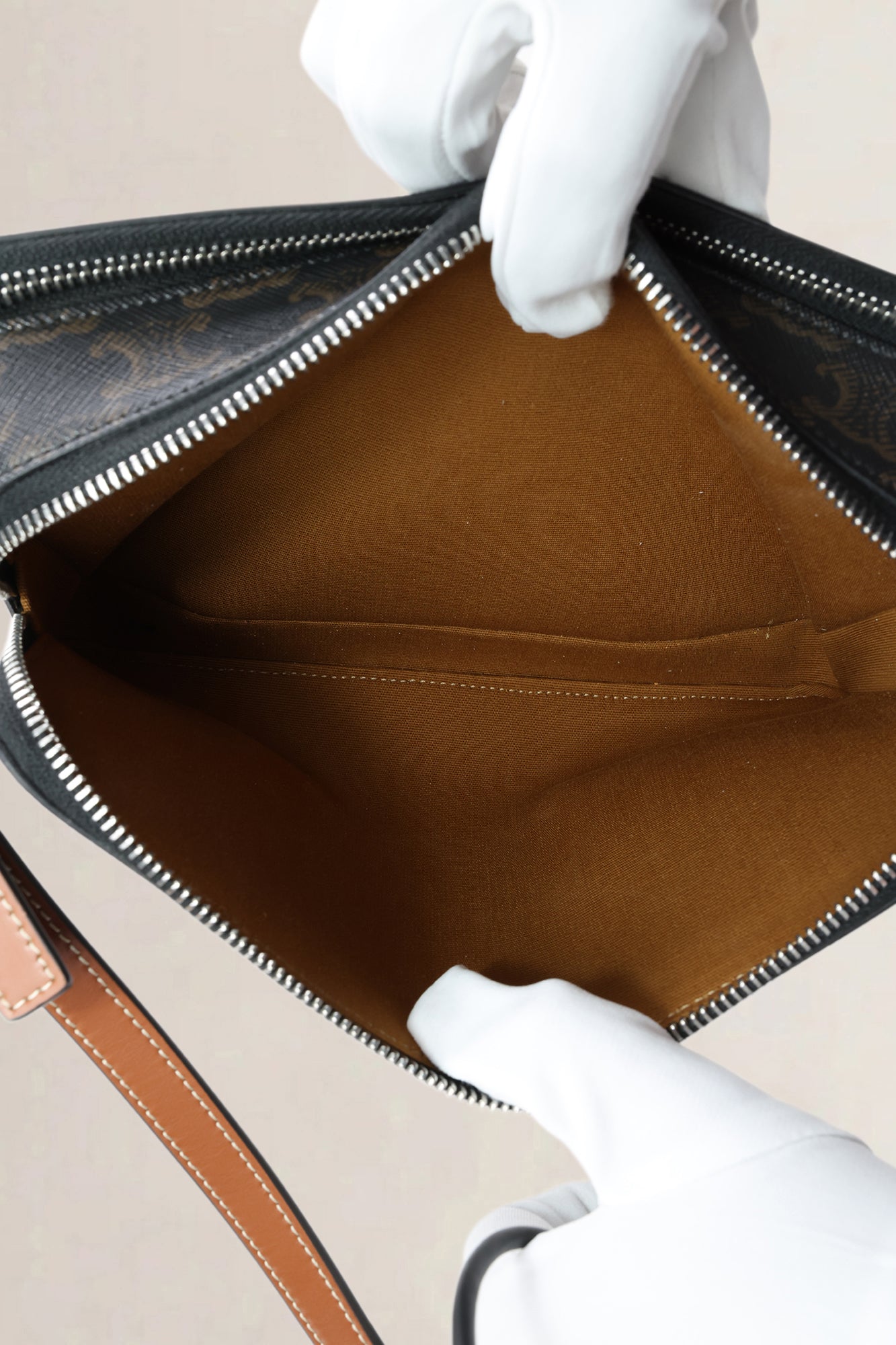Celine Brown Triomphe Canvas Medium Messenger Bag