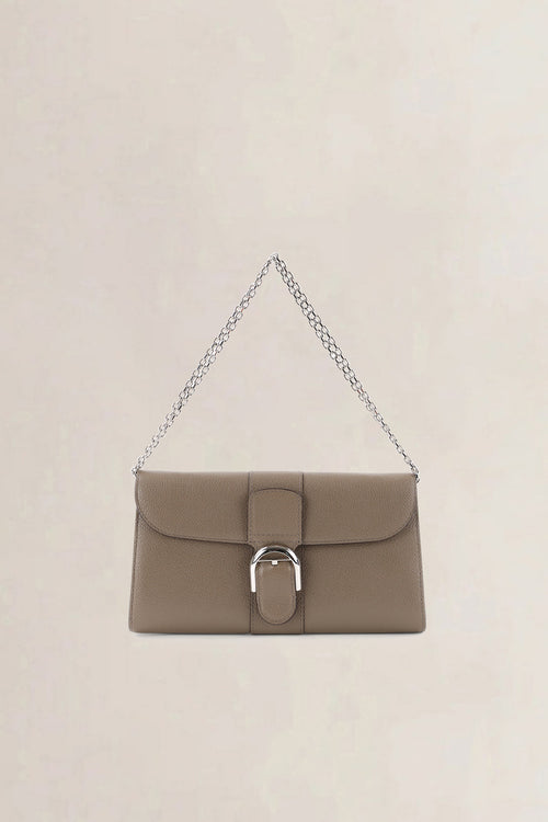 Delvaux Tourterelle Brilliant Long Wallet On Chain