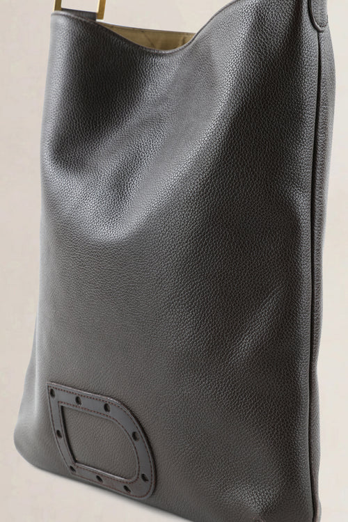 Delvaux Dark Brown Jumping Calf Le Louise Baudrier Crossbody Bag