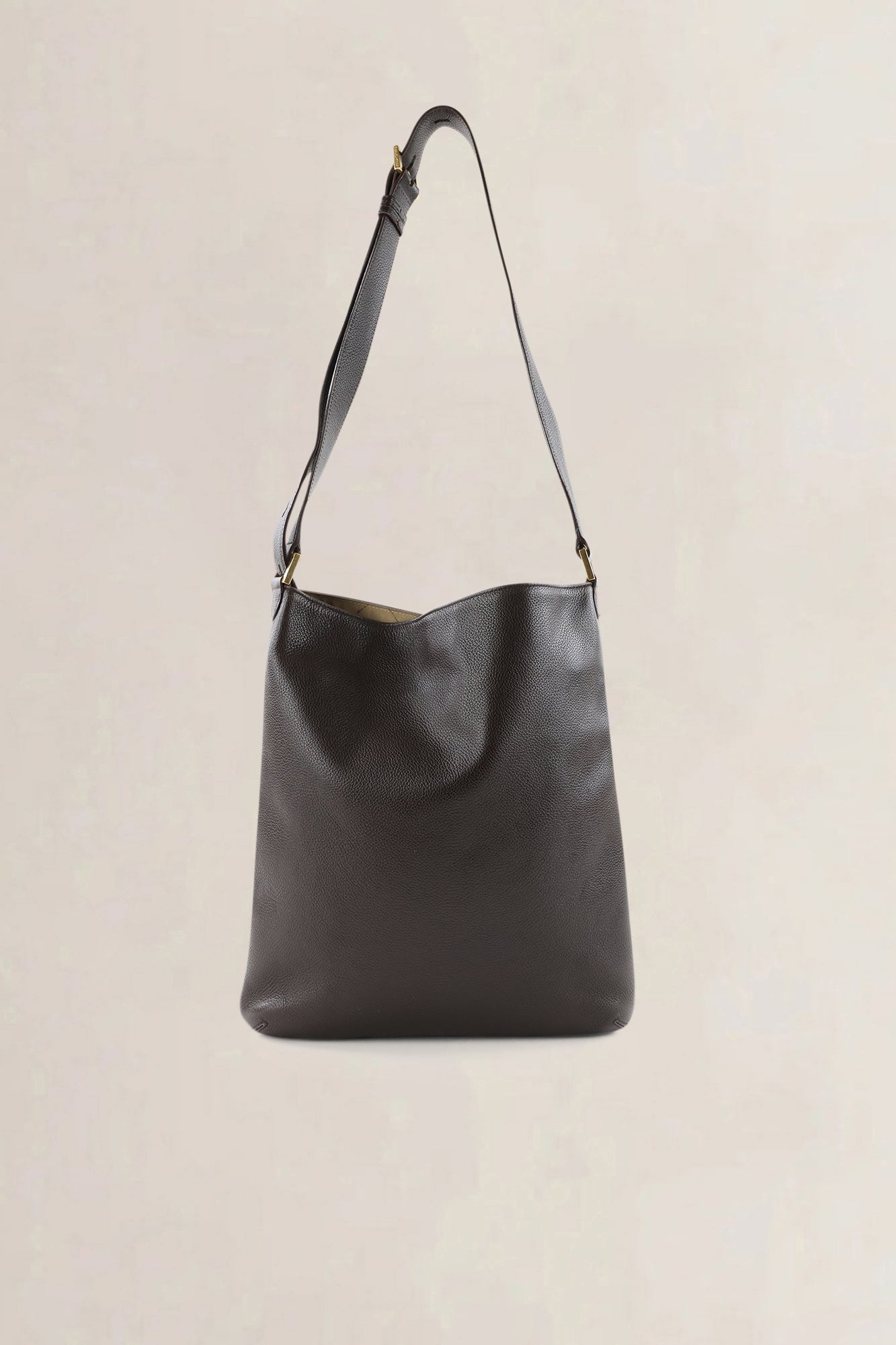 Delvaux Dark Brown Jumping Calf Le Louise Baudrier Crossbody Bag