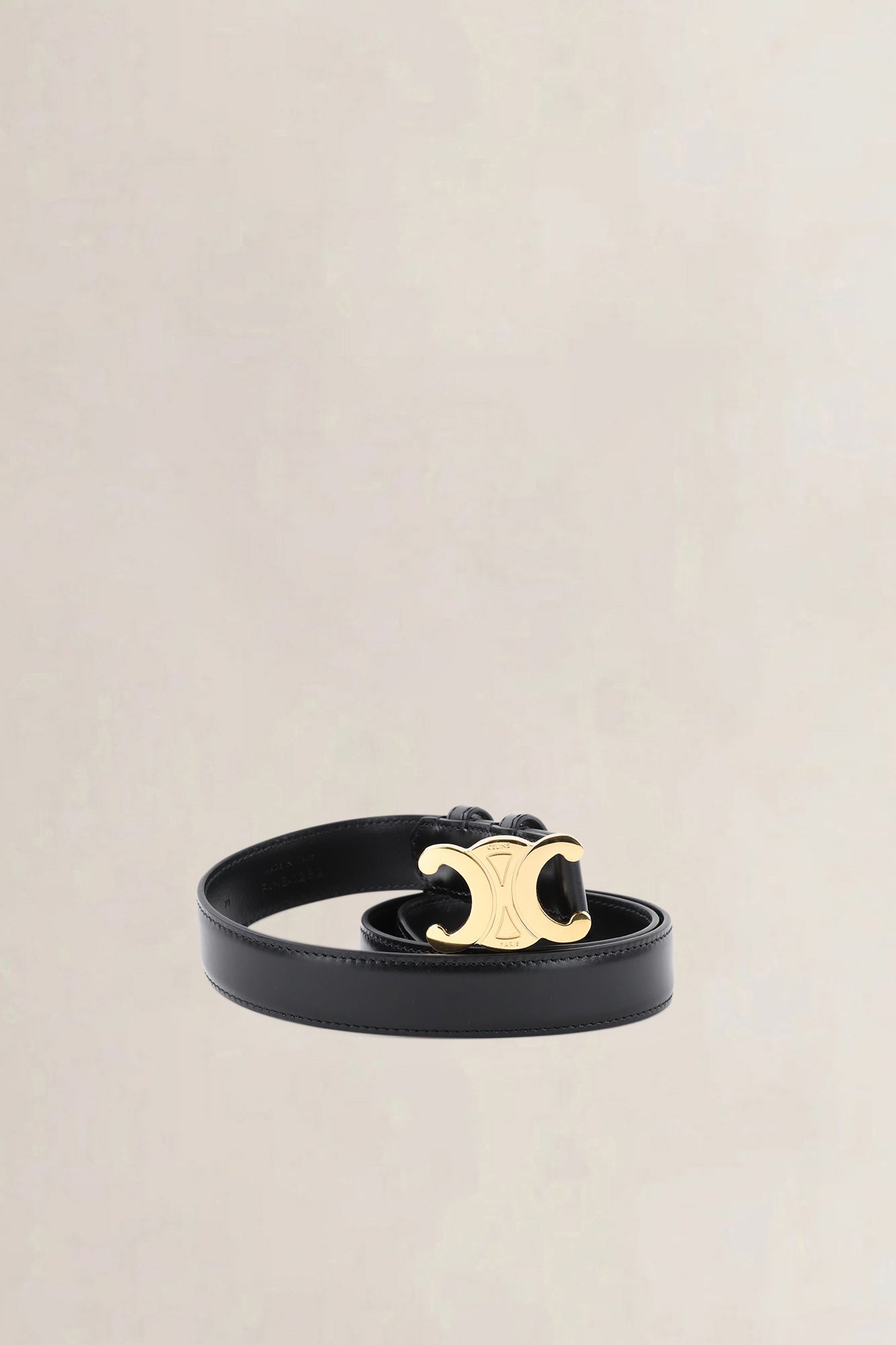 Céline Black Triomphe Belt