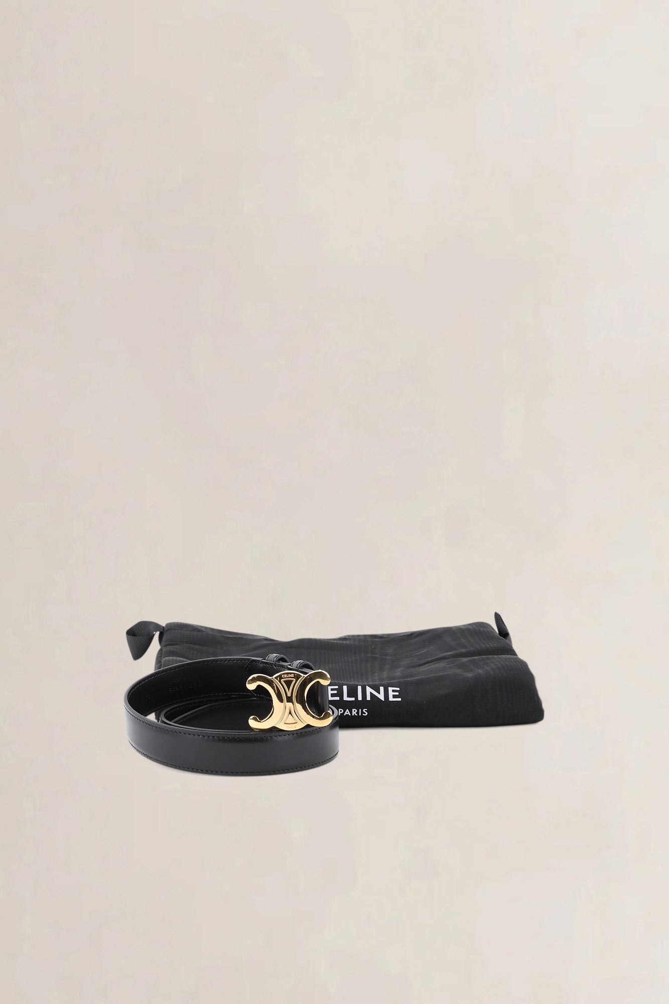 Céline Black Triomphe Belt
