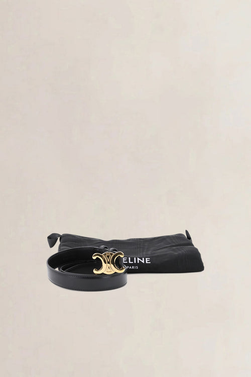 Céline Black Triomphe Belt